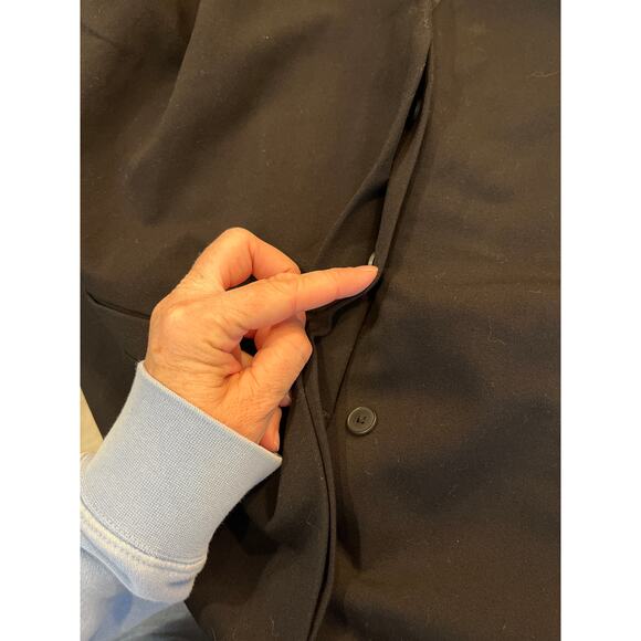 Mango NEW Women Large Black Sleeveless Hidden Button Blazer Vest - Picture 5 of 10